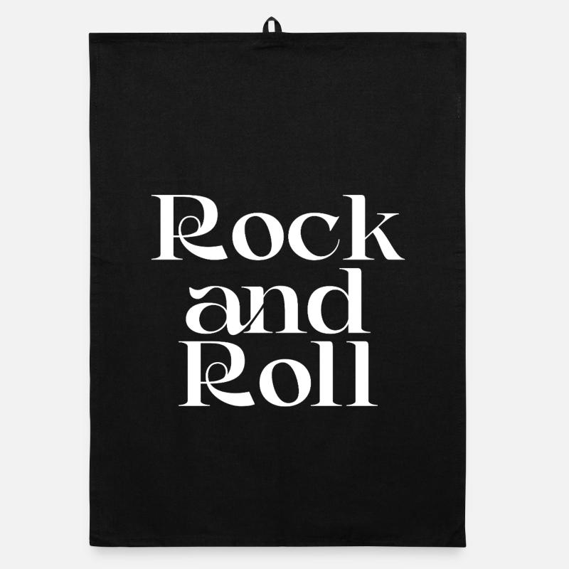 Conception typographique vintage rock and roll Torchon bio