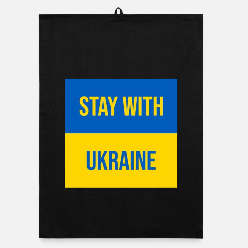 Restez avec la conception de l’insigne Ukraine Torchon bio