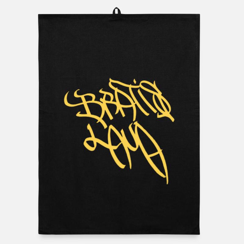 Artistic graffiti lettering Bratislava Organic dish towel
