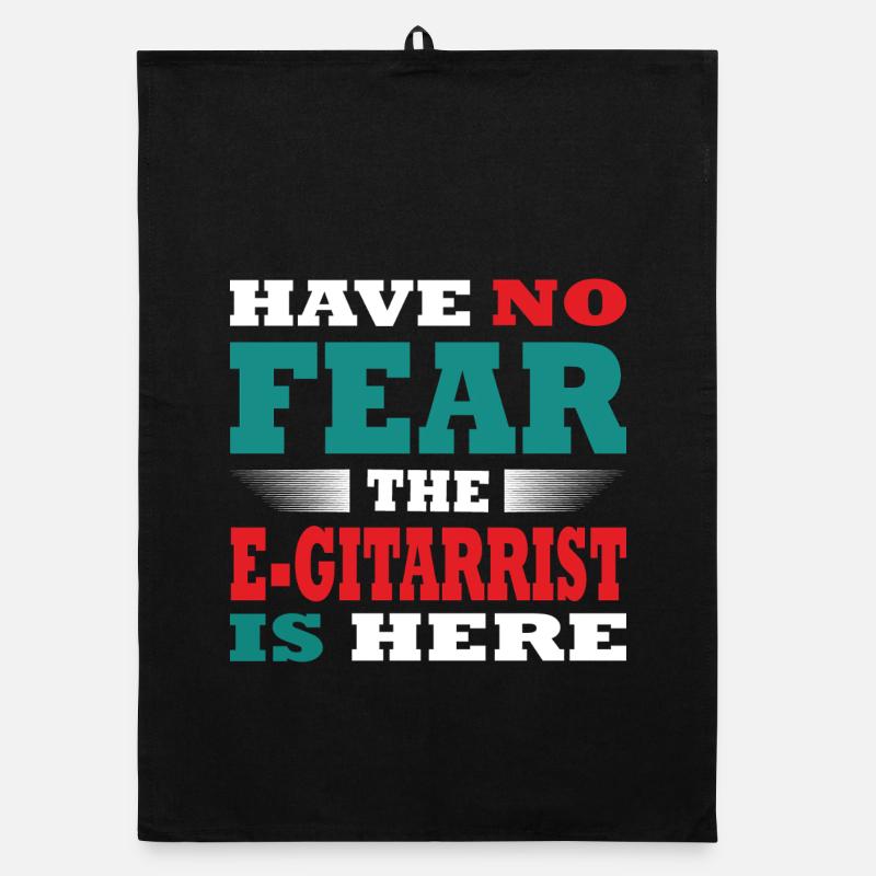Have no Fear the E-Gitarrist is here Outfit Organic Geschirrtuch