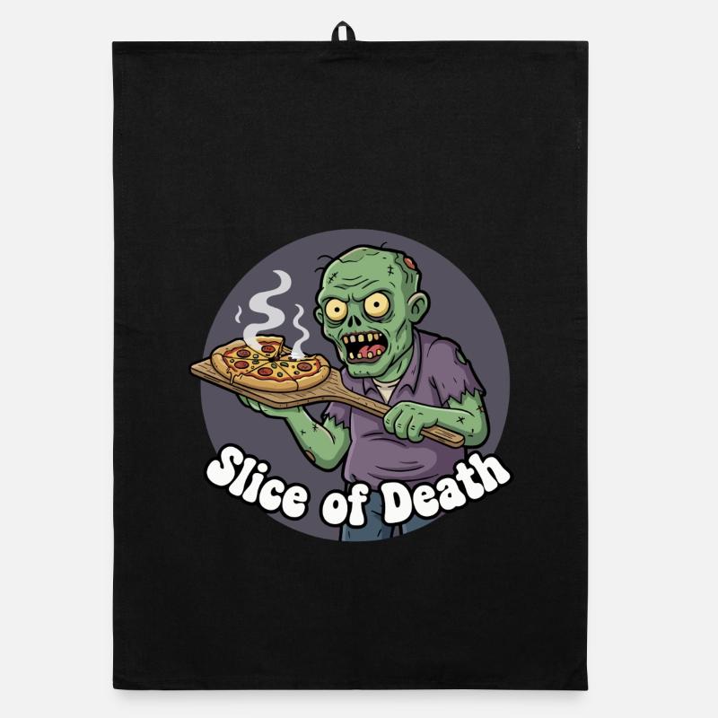 Zombie Pizza Scheibe Organic Geschirrtuch