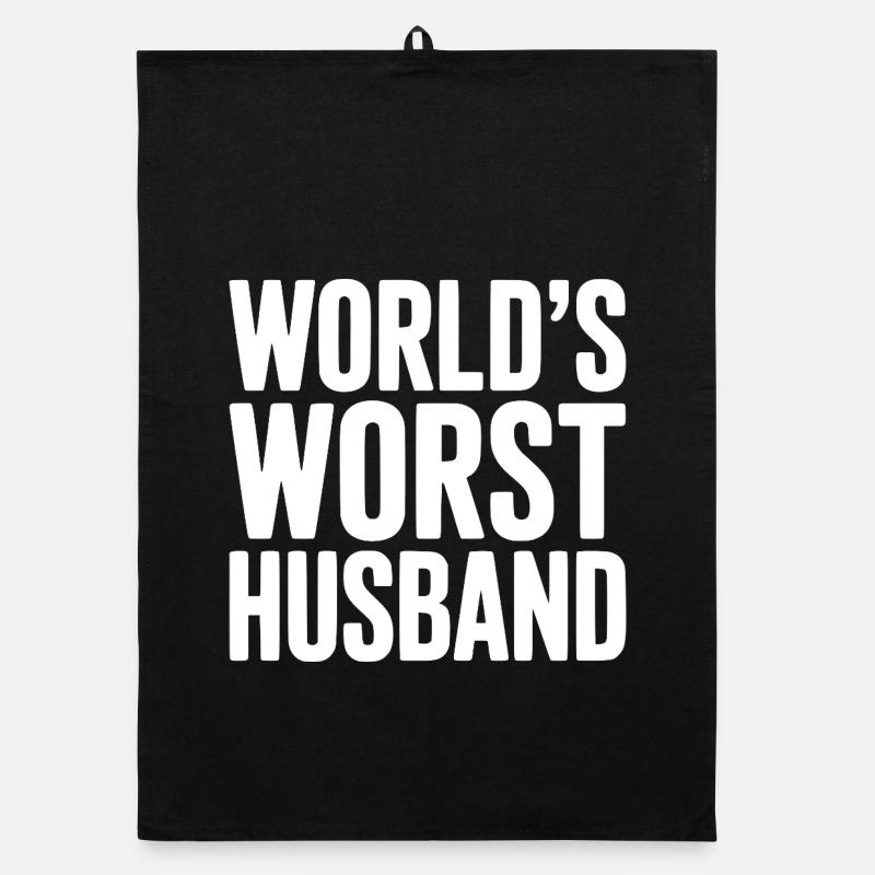 World’s Worst Husband Organic dish towel