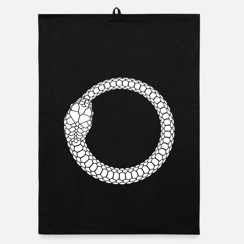 Ouroboros Snake Ring Circle Organic dish towel