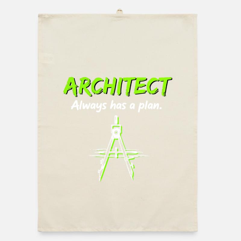 Architecture Compass Construction Plan Architect Organic dish towel