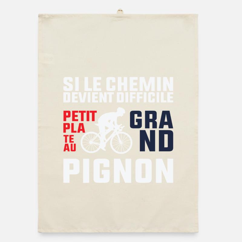 Si Le Chemin Devient Difficile - Cycliste Cadeau  Torchon bio