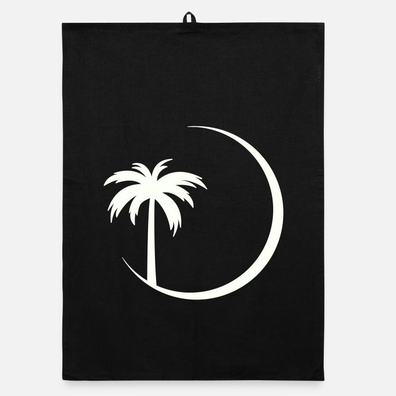 Palm Circle Silhouette Organic dish towel