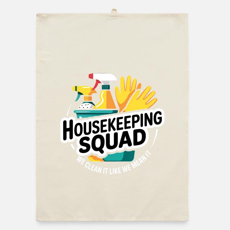 Funny Cleaning Design Organic dish towel