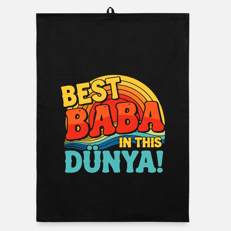 Meilleur Baba dans ce coucher de soleil rétro Dunya Torchon bio