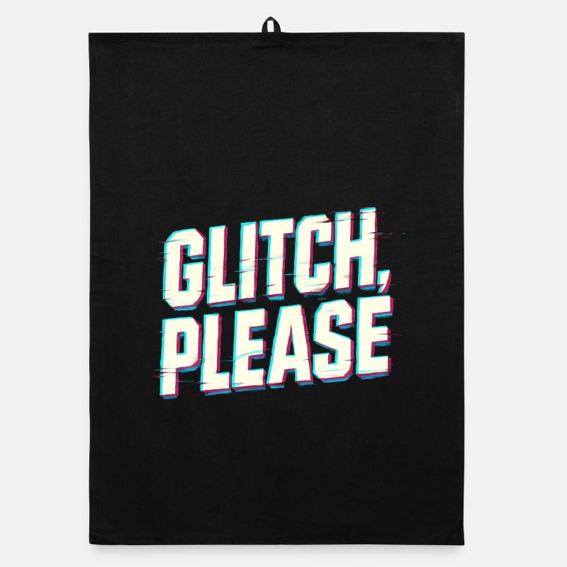 Glitch bitte | Retro Gaming Hacker Vibes Organic Geschirrtuch