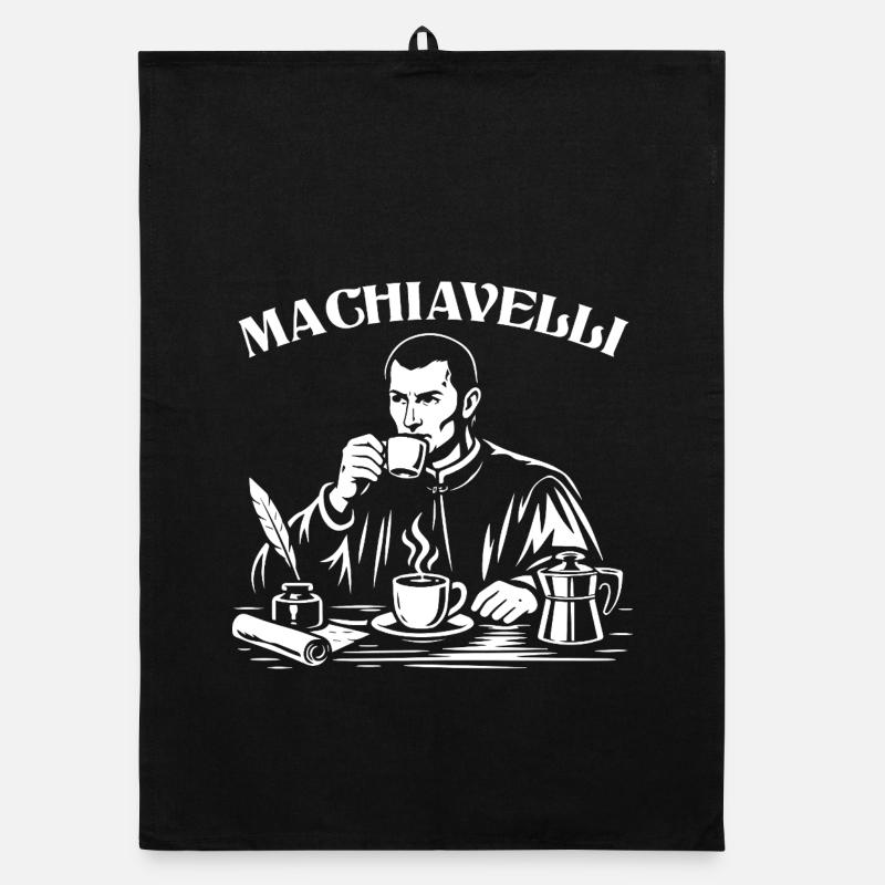 Machiavelli Brew Porträt Organic Geschirrtuch