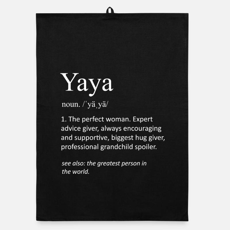 Yaya Définition du nom : Aide de maison philippine Torchon bio