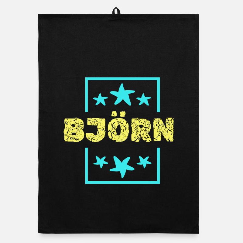 Bjoern comme anniversaire Torchon bio