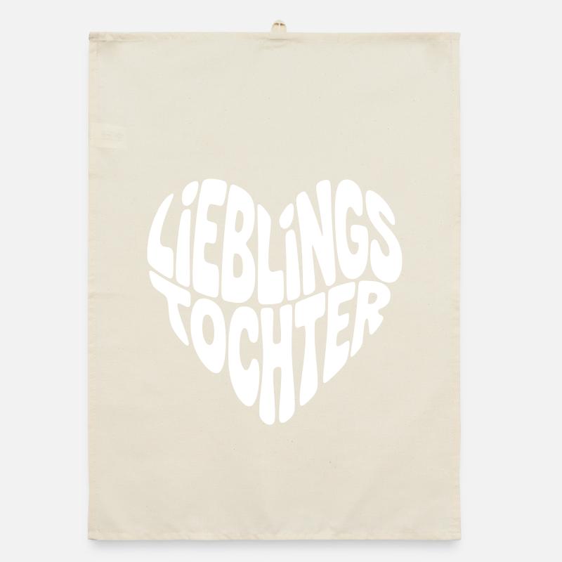 Lieblingstochter Herz Organic Geschirrtuch