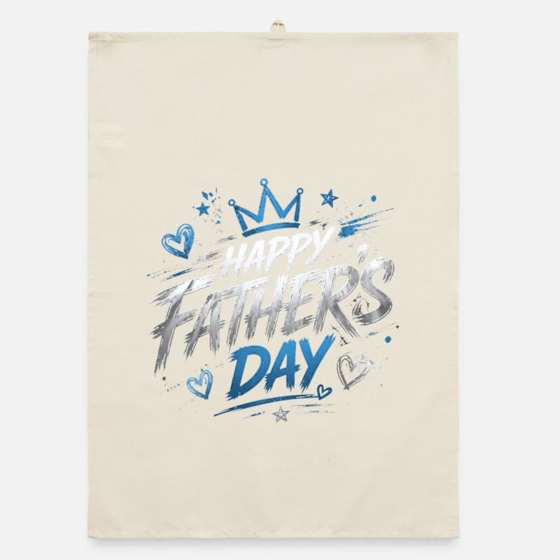 Happy Father Day Chart - Father's Day Organic dish towel