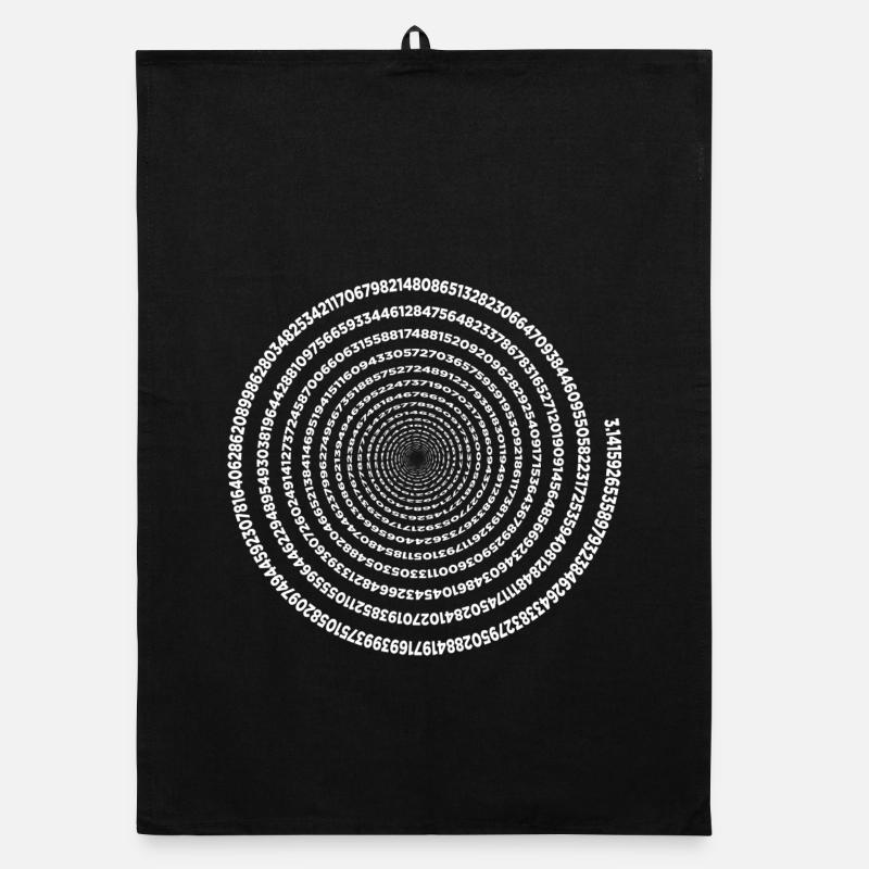 Drôle Pi Day Spiral Pi Math Tee pour Pi Jour 3 14 Torchon bio