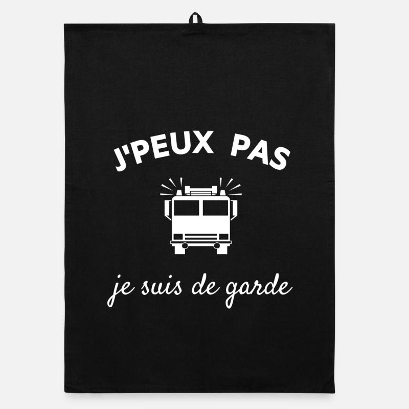 Je peux pas je suis de garde - Pompier Torchon bio