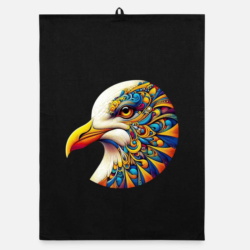 Mouette décorée de Mandalas Torchon bio