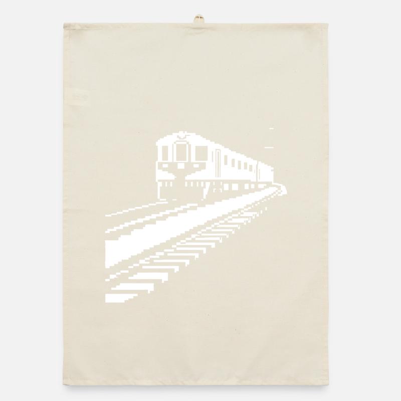 Eisenbahn Pixelkunst Organic Geschirrtuch