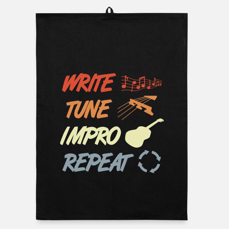 Routine de guitariste drôle Torchon bio