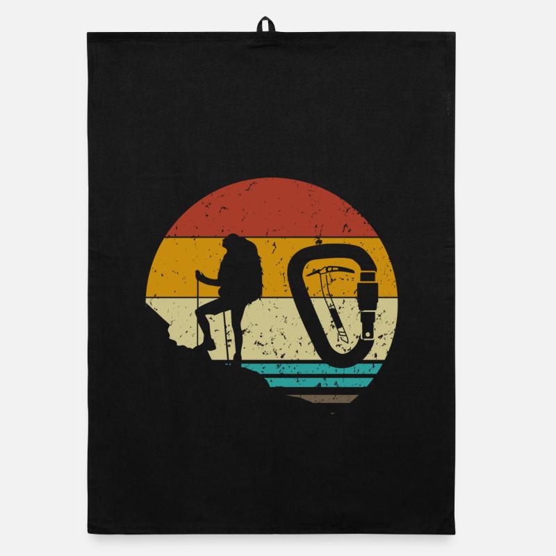 Bergsteiger Mountagnes Rocks Organic Geschirrtuch