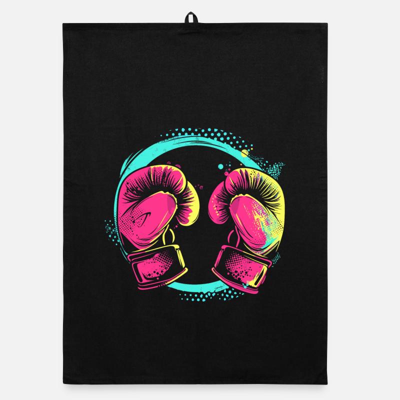 Style de dessin animé de kickboxing Torchon bio