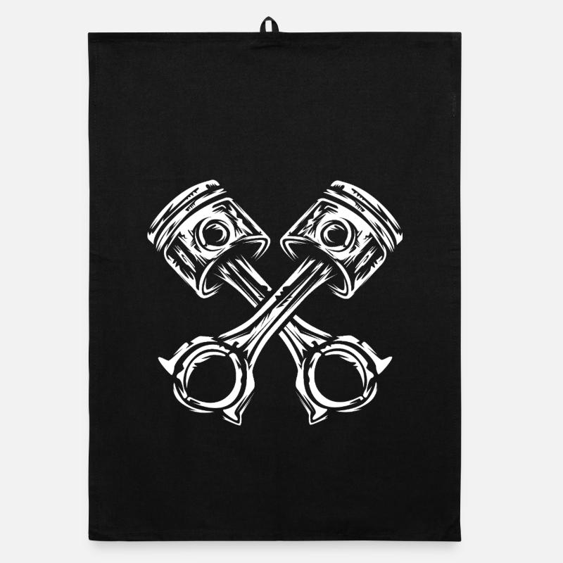 Crossed engine pistons – Biker &amp; Tuning Organic dish towel