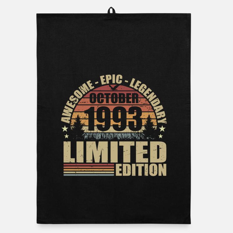 32nd Retro Anniversary October 1993 - October 1993 Organic dish towel