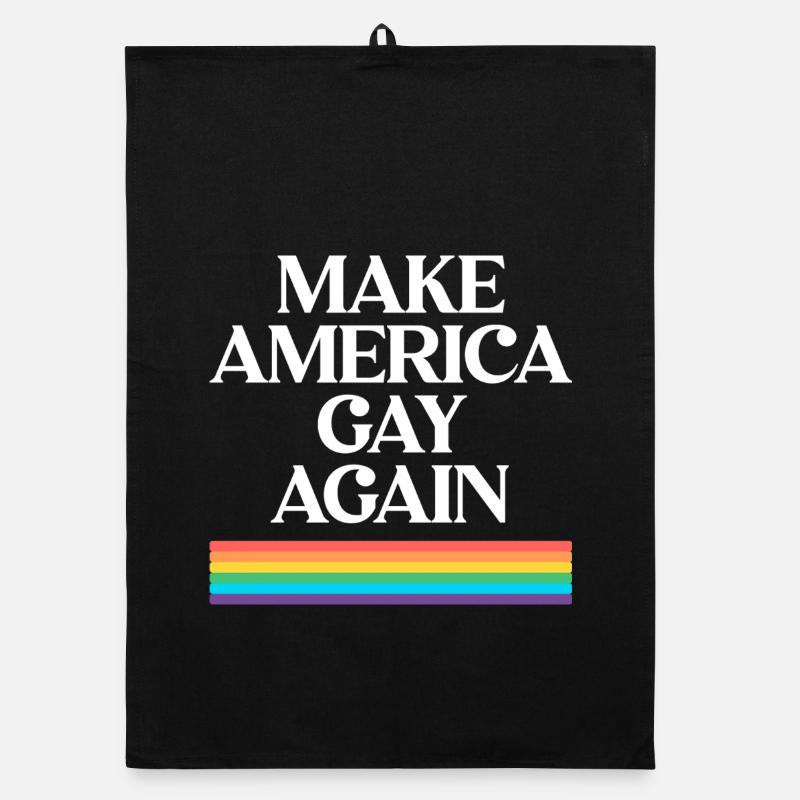 Make America Gay Again - Pride Design Torchon bio