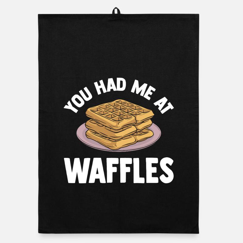 Waffles Gift for Waffle Lovers Organic dish towel