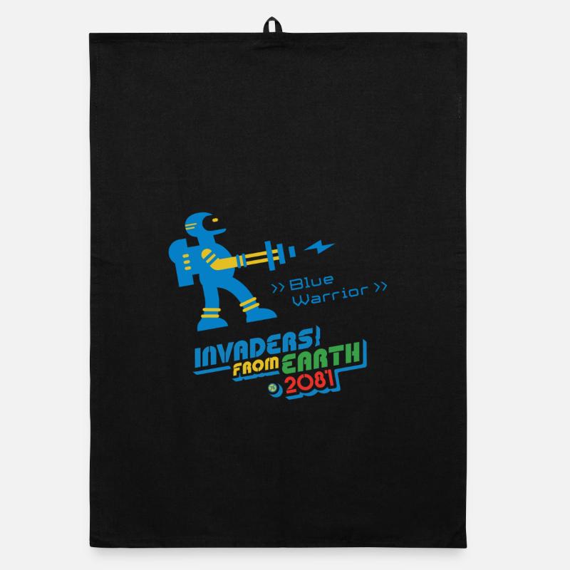 Eindringlinge von der Erde 2081 BLAUER KRIEGER Organic Geschirrtuch