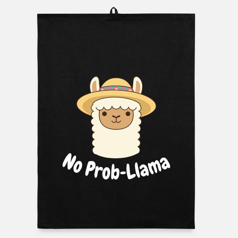 Pas de prob Lama Lama Dessin animé Torchon bio