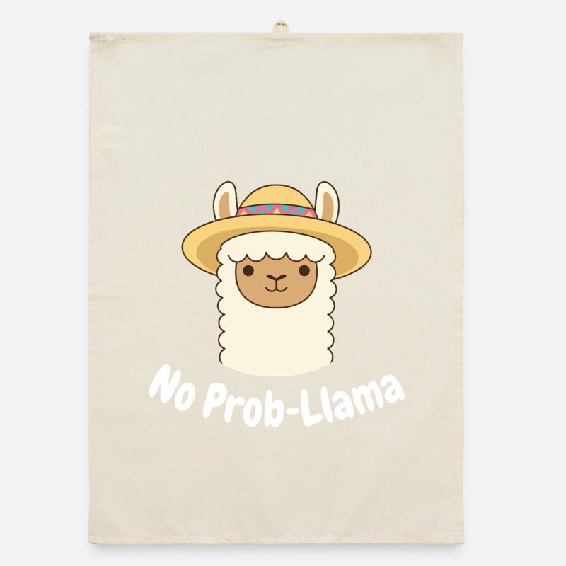 Pas de prob Lama Lama Dessin animé Torchon bio