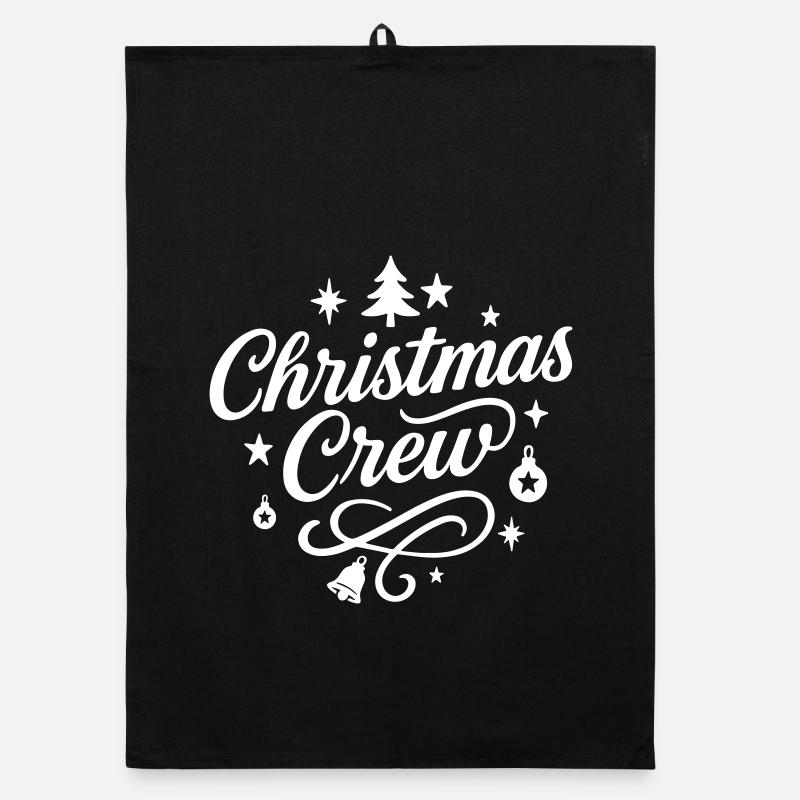 Weihnachten Crew Spruch Xmas Organic Geschirrtuch