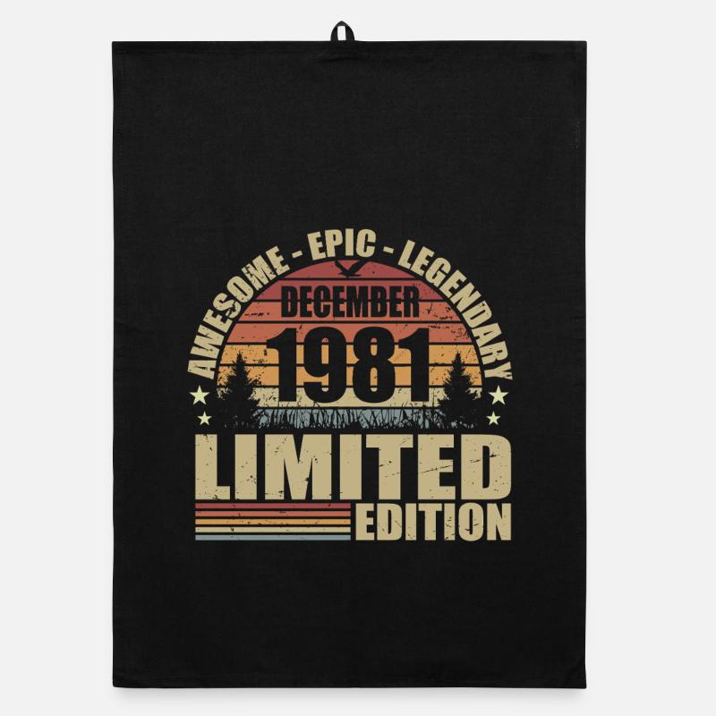 Dezember 1981 - Limitierte Auflage Dezember 1981 Organic Geschirrtuch