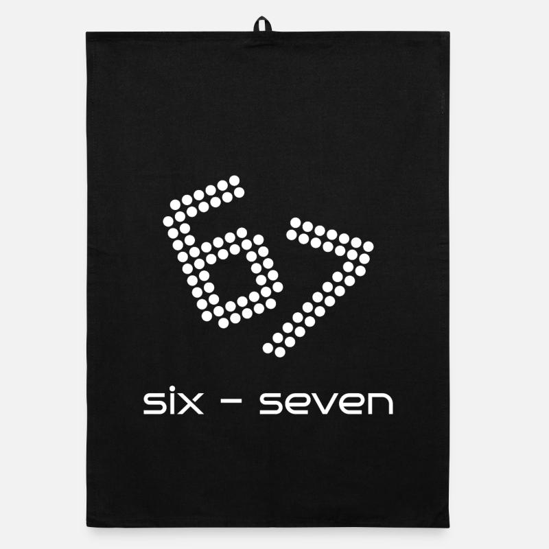 six seven 6 - 7 - Organic Geschirrtuch - Schwarz