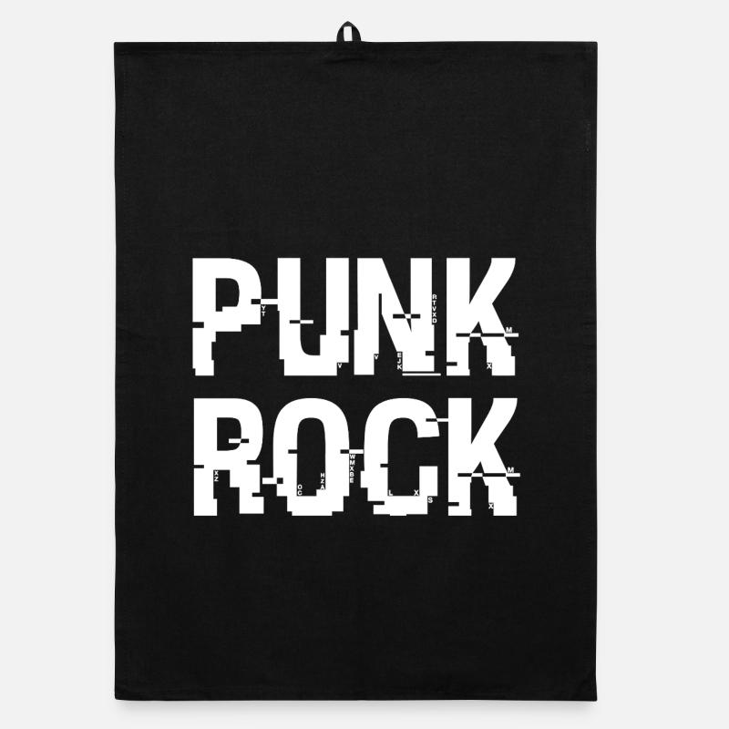 Punkrock Distressed Typografie Organic Geschirrtuch
