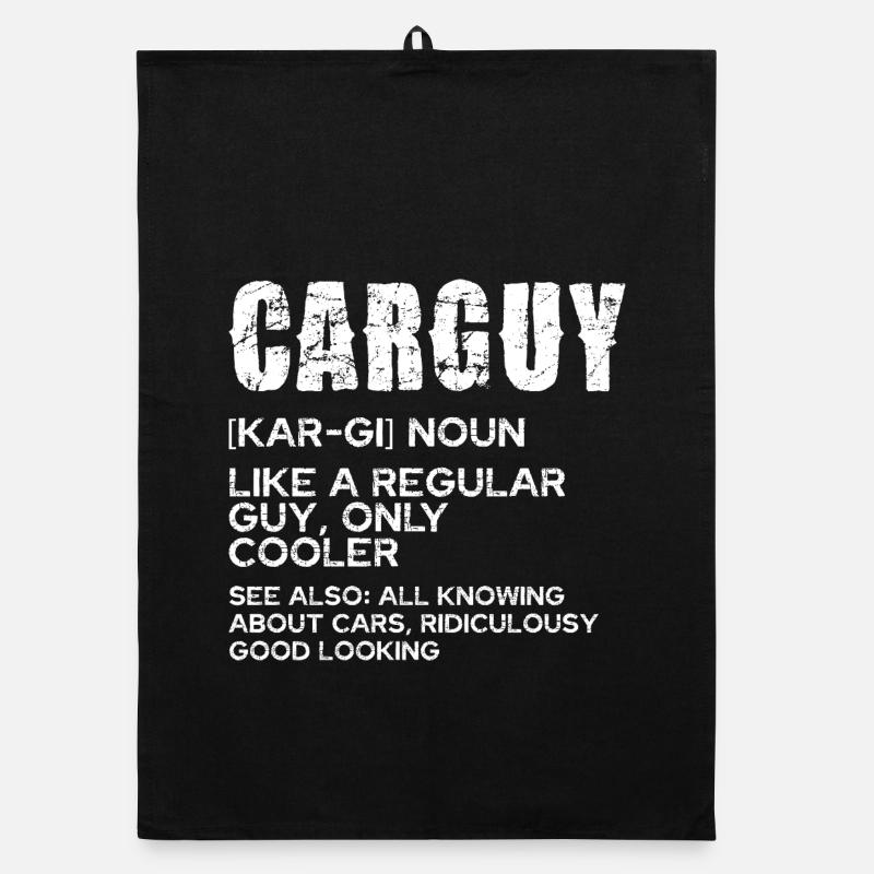 CarGuy Distressed Typografie Organic Geschirrtuch