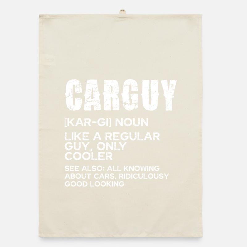 CarGuy Distressed Typografie Organic Geschirrtuch
