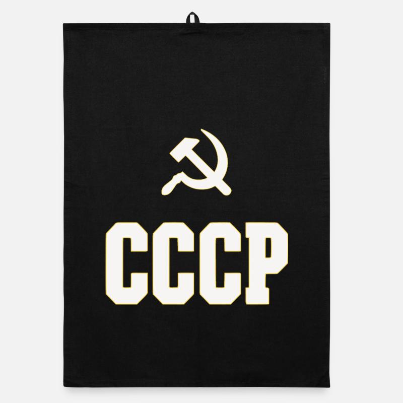 CCCP Design in 80s Style, Retro Bottle Organic dish towel