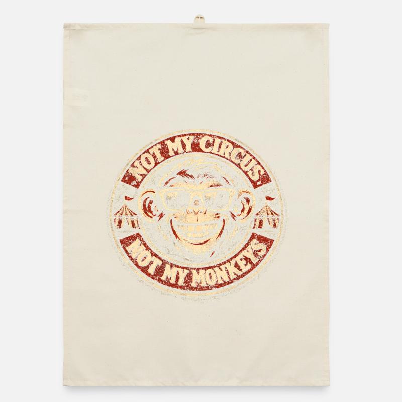 Pas mon cirque, pas mes singes Torchon bio