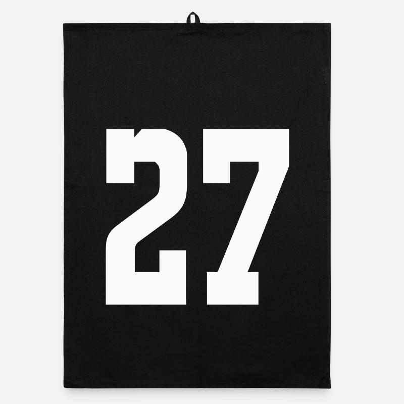 Numerals 27 Contrast Design Organic dish towel