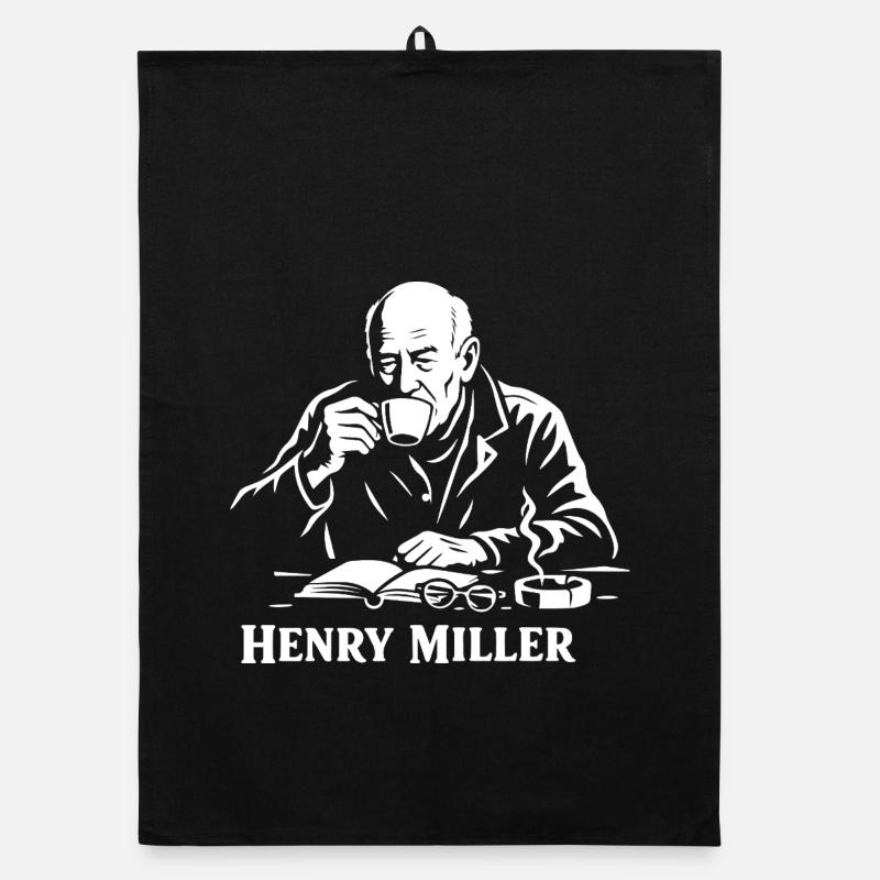 Henry Miller Café Reader Organic Geschirrtuch