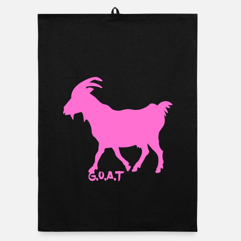 G.O.A.T. rose chèvre. - Torchon bio - noir
