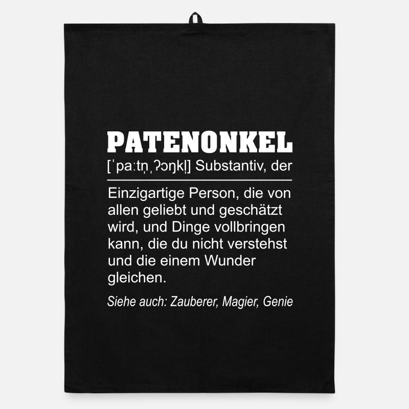 Lustige Patenonkel Definition Geschenkidee Organic Geschirrtuch