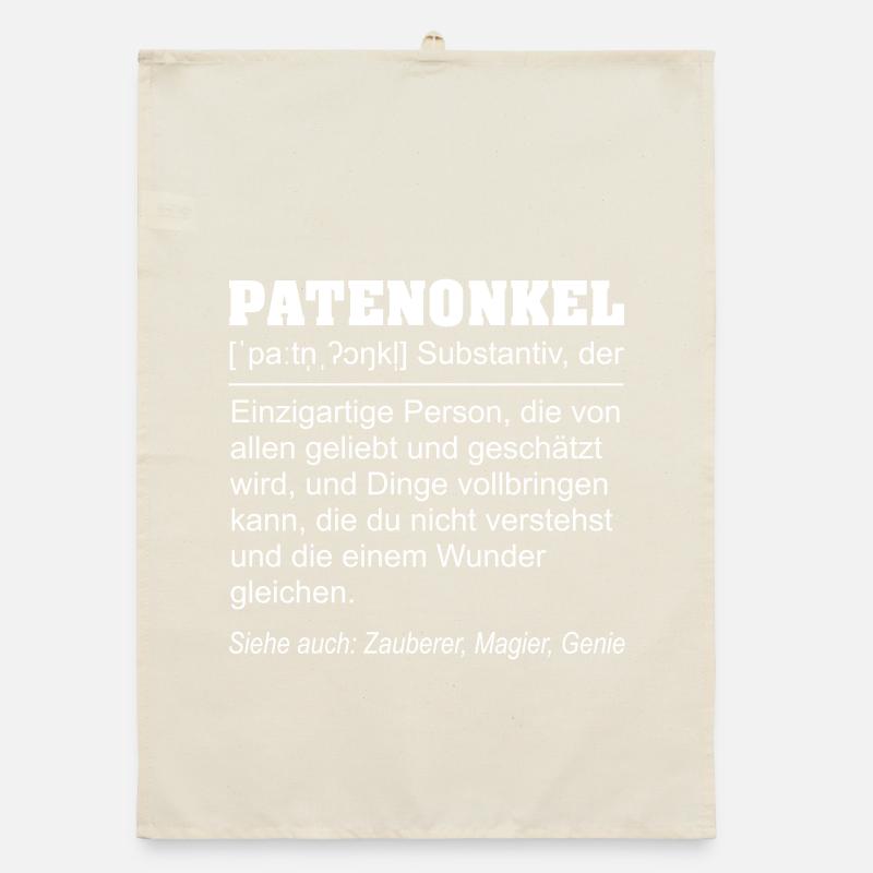 Lustige Patenonkel Definition Geschenkidee Organic Geschirrtuch