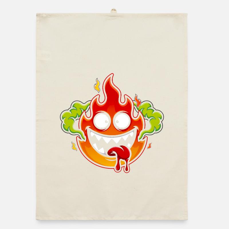 Crazy Fire Monster Organic Geschirrtuch