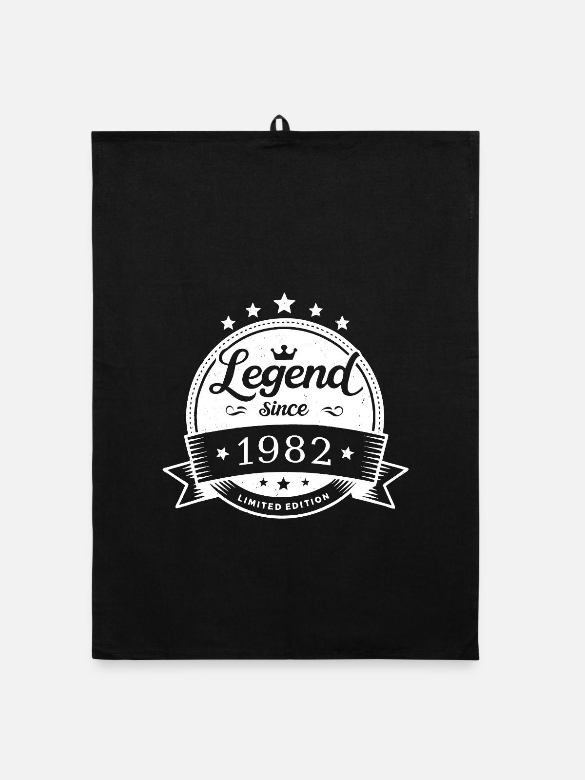 Legend since 1982 Emblem - Organic Geschirrtuch - Schwarz - Vorne