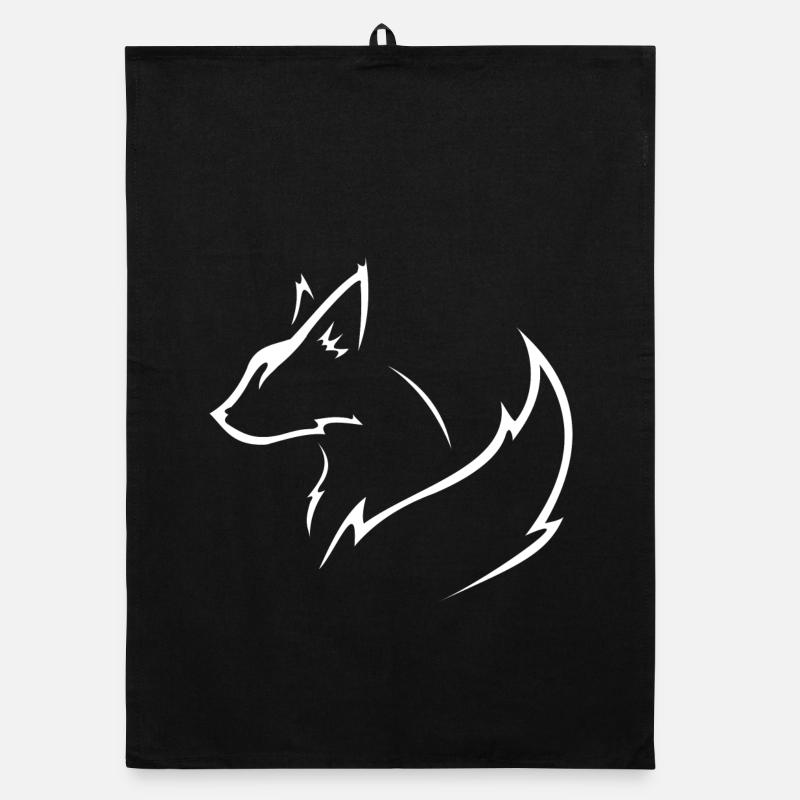 white fox Organic dish towel