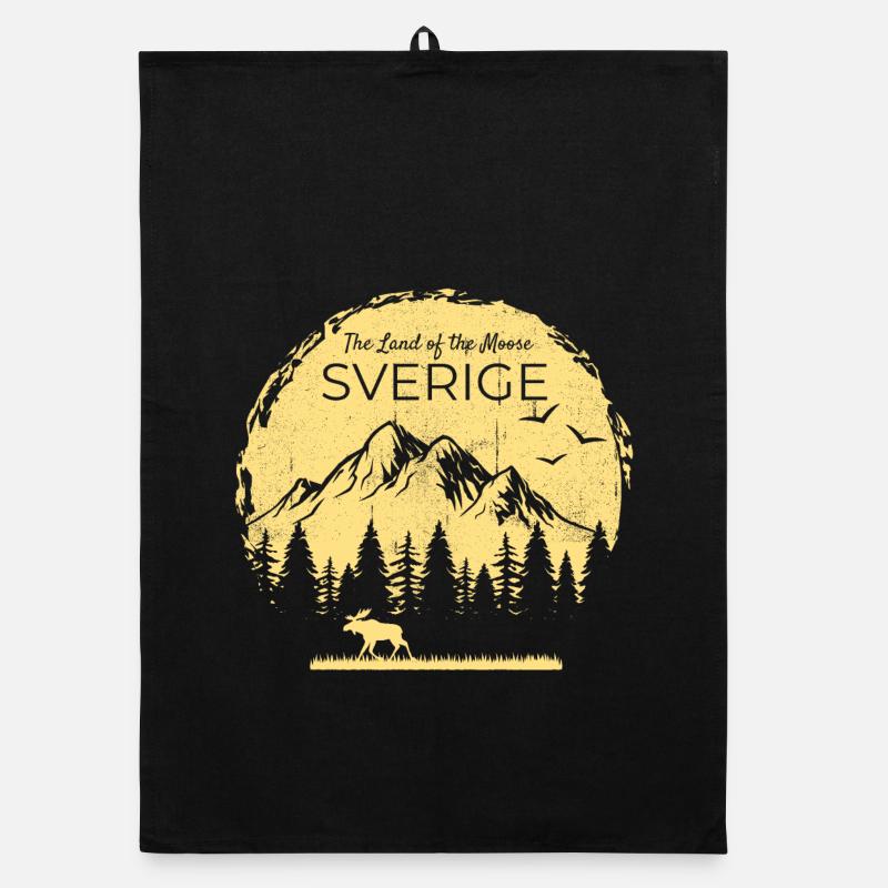 Sverige Terre de l’orignal Elch Design Torchon bio