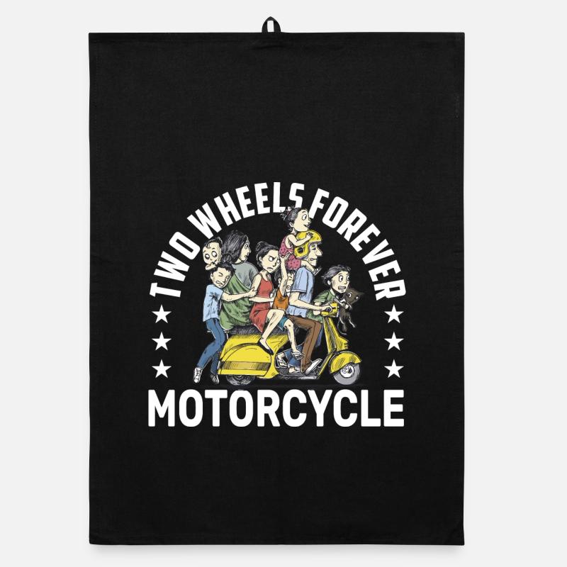 Scooter Crew Parade Biker Motorcyclist Scooter Organic dish towel